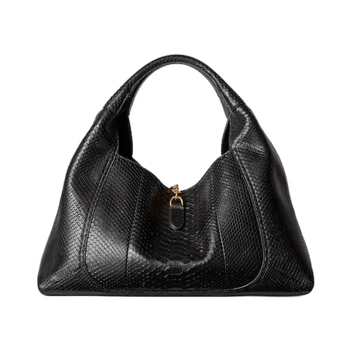 Gucci Softbit Python Maxi Shoulder Bag