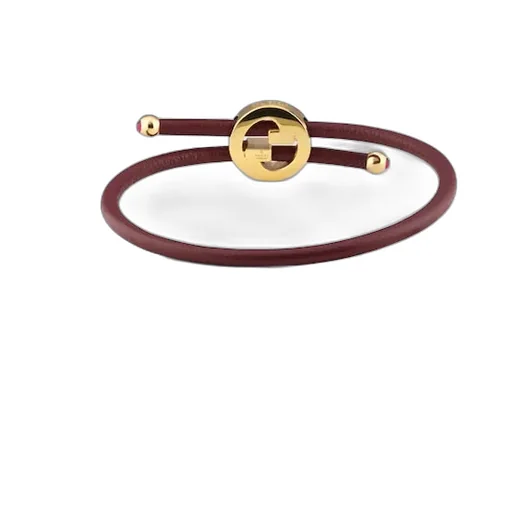 Bracelet With Enamel Round Interlocking G
