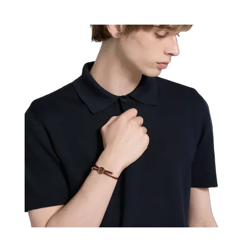 Bracelet With Enamel Round Interlocking G