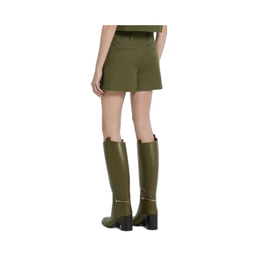 Gg Cotton Gabardine Shorts