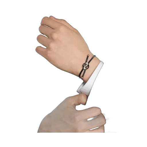 Bracelet With Enamel Round Interlocking G