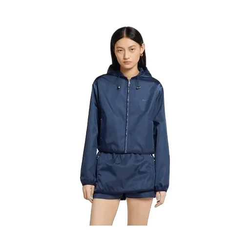 Gabardine Jacket With Metal Logo