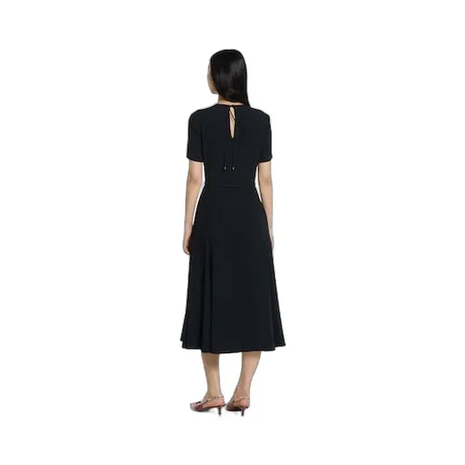 Satin Dress With Double G Belt