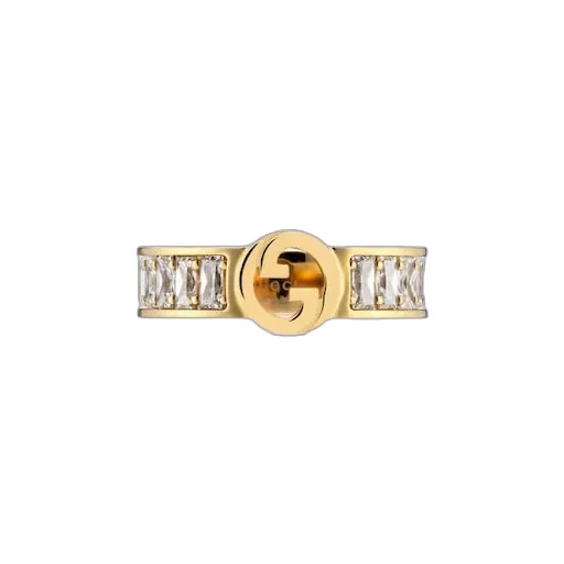 Gucci Blondie Wide Crystal Ring