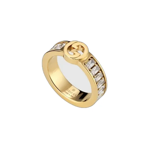 Gucci Blondie Wide Crystal Ring