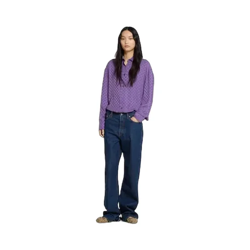 Gg Silk Jacquard Oversize Shirt