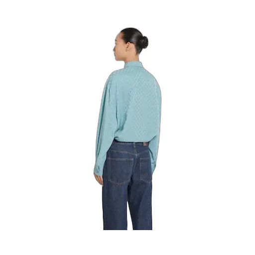 Gg Silk Jacquard Oversize Shirt
