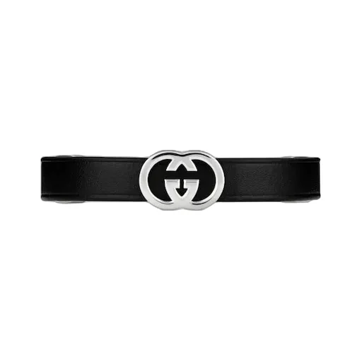 Gucci Interlocking Leather Bracelet