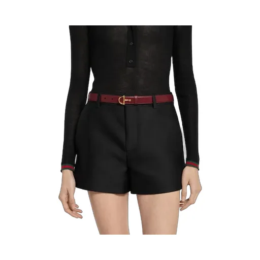 Thin Belt With Half-Horsebit Buckle