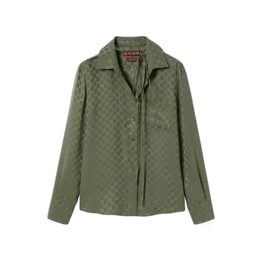 Gg Silk Jacquard Shirt