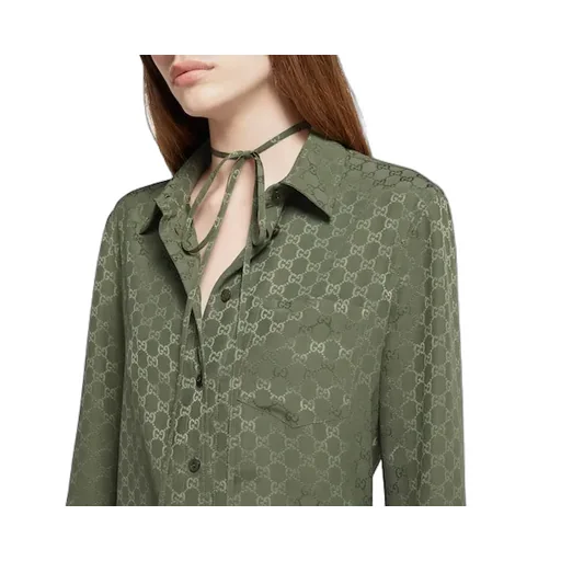 Gg Silk Jacquard Shirt