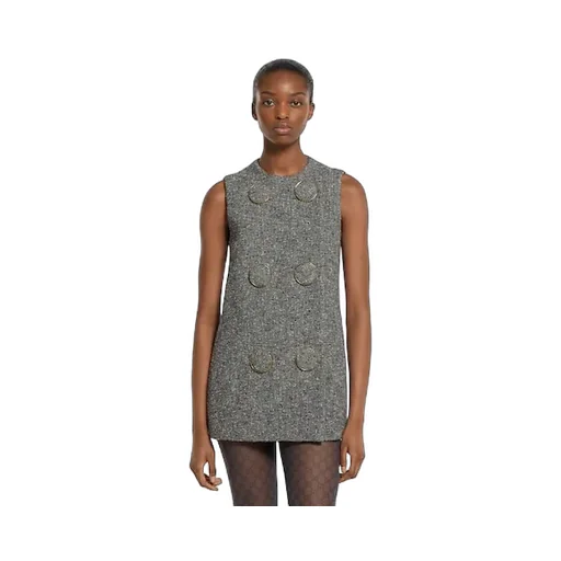 Seeded Wool Dress
