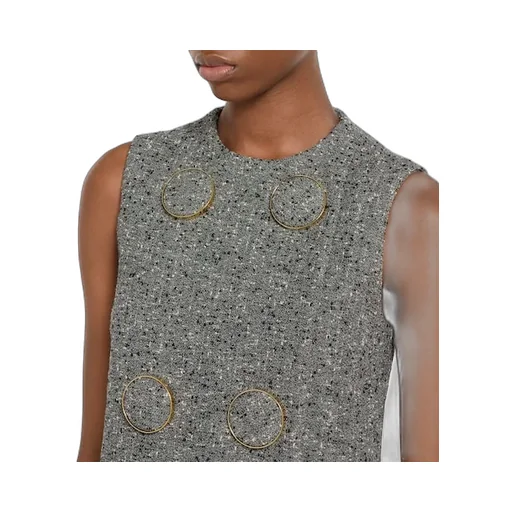 Seeded Wool Dress