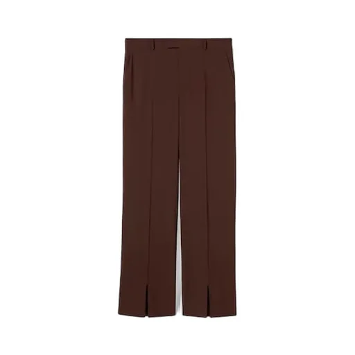 Stretch Wool Pants With Embroidery