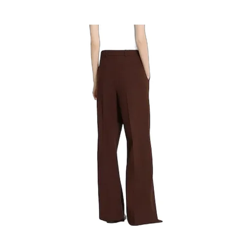Stretch Wool Pants With Embroidery