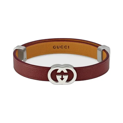 Gucci Interlocking Leather Bracelet