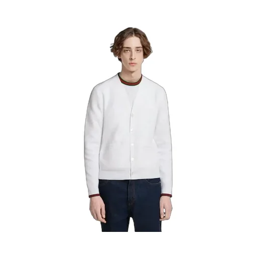 Cotton Piquet Knit Cardigan