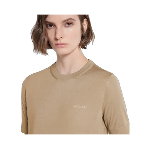 Cashmere And Silk Top With Intarsia