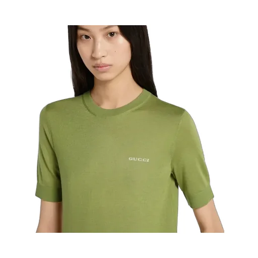 Cashmere And Silk Top With Intarsia