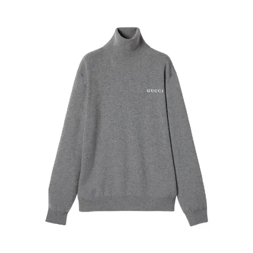 Cashmere Turtleneck With Intarsia