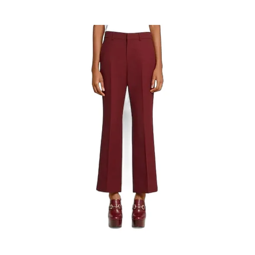 Wool Silk Pants With Embroidery