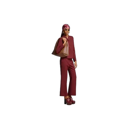 Wool Silk Pants With Embroidery
