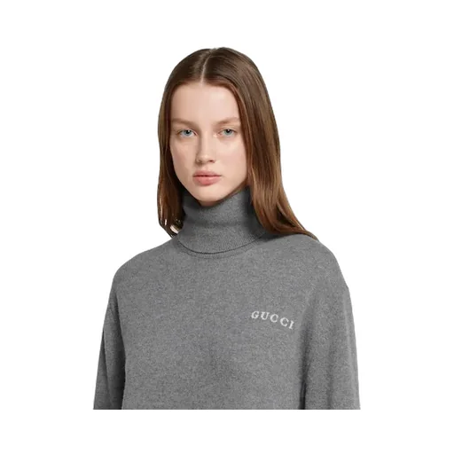 Cashmere Turtleneck With Intarsia