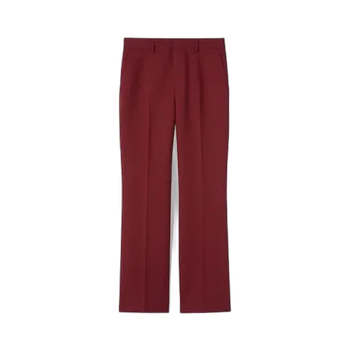 Wool Silk Pants With Embroidery
