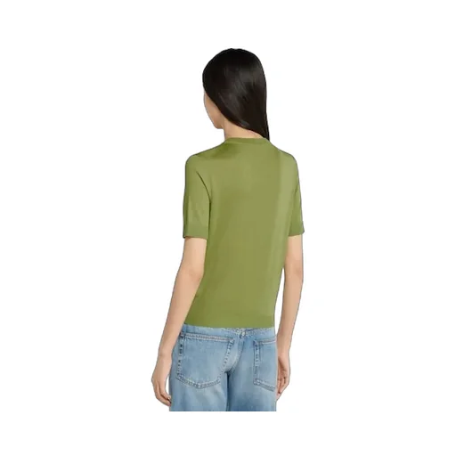 Cashmere And Silk Top With Intarsia
