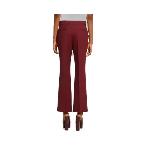 Wool Silk Pants With Embroidery