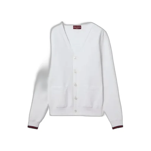 Cotton Piquet Knit Cardigan