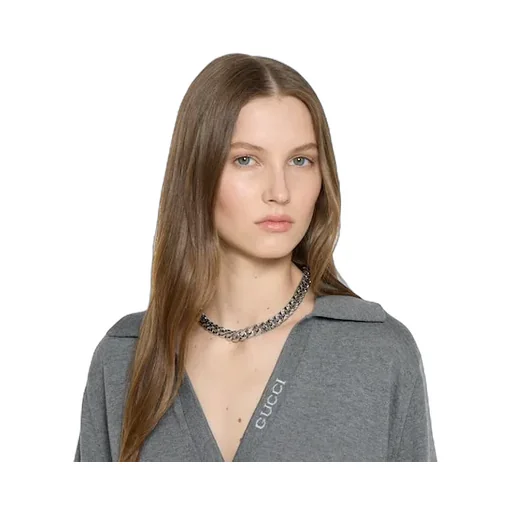 Gucci Signature Engraved Chain Necklace