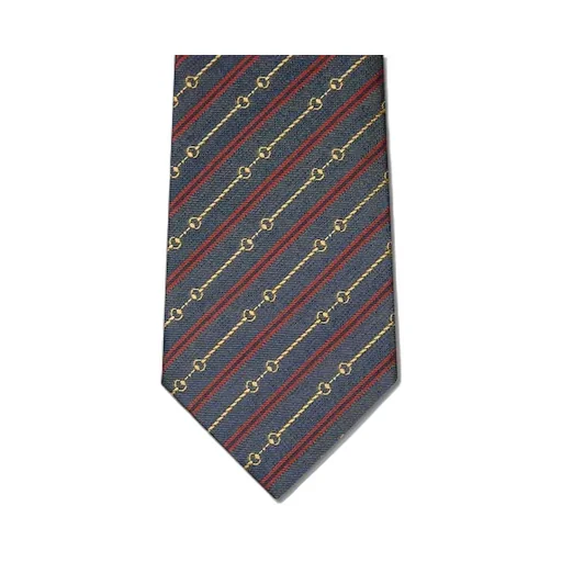 Horsebit Silk Jacquard Tie