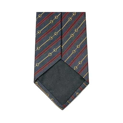 Horsebit Silk Jacquard Tie