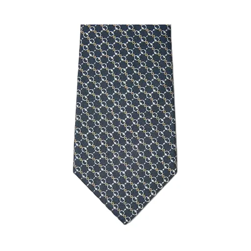 Horsebit Silk Jacquard Tie