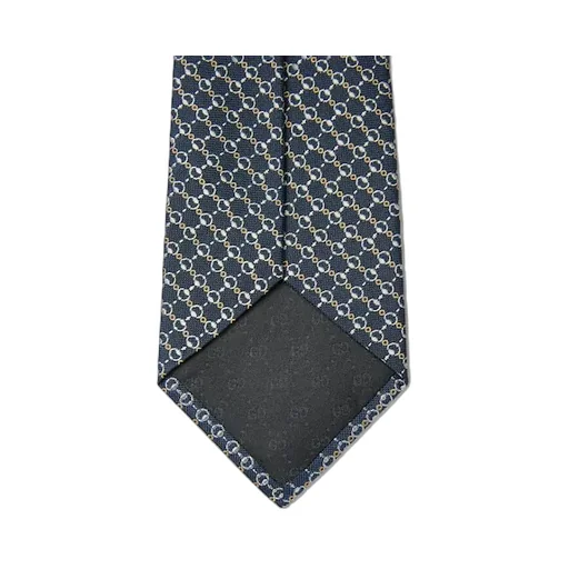 Horsebit Silk Jacquard Tie