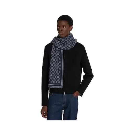 Gg Wool Jacquard Scarf