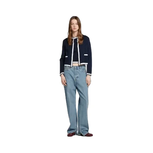 Gg Fine Cotton Jacquard Cardigan