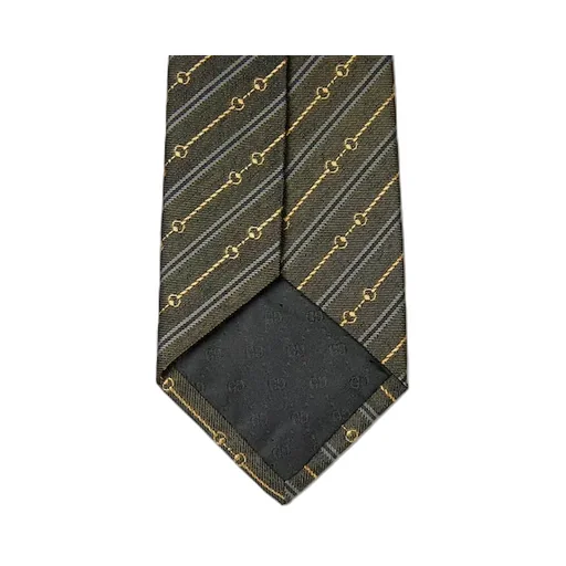 Horsebit Silk Jacquard Tie