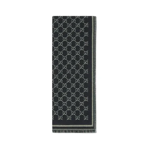 Gg Wool Jacquard Scarf