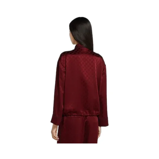 Gg Satin Shirt With Tie Waist
