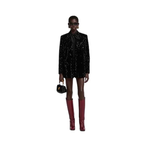 Embroidered Cotton Velvet Jacket