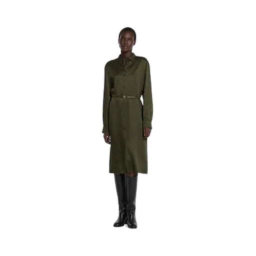 Gg Satin Shirt Dress