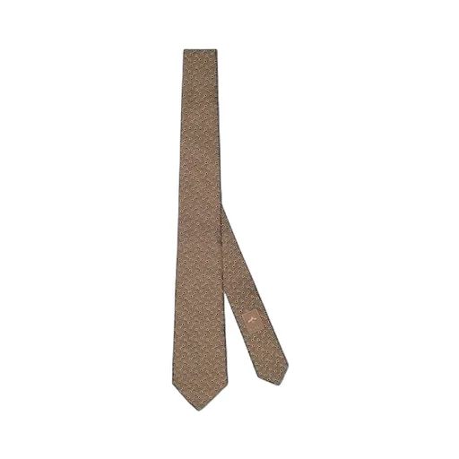 Horsebit Silk Jacquard Tie