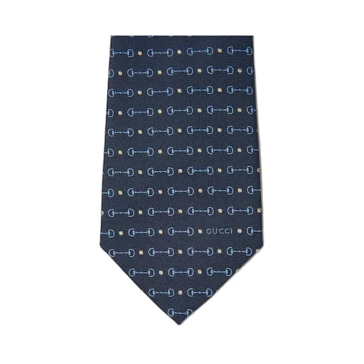 Horsebit Silk Jacquard Tie