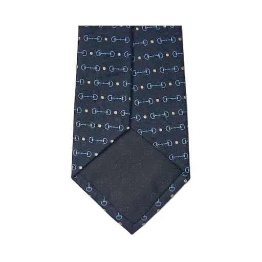 Horsebit Silk Jacquard Tie
