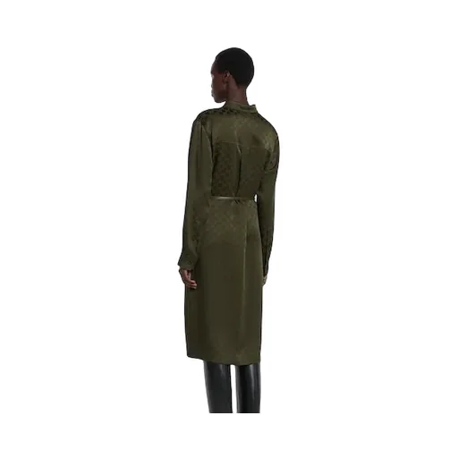 Gg Satin Shirt Dress