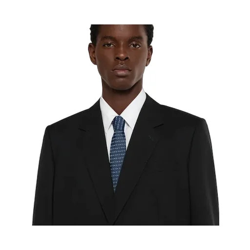 Horsebit Silk Jacquard Tie