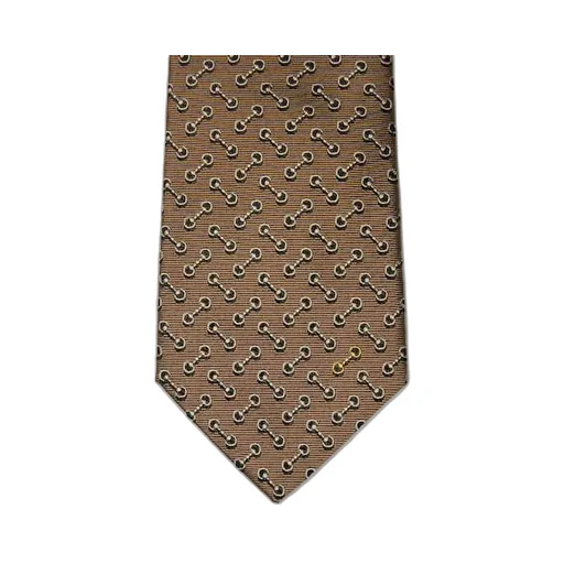 Horsebit Silk Jacquard Tie
