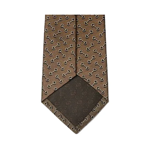 Horsebit Silk Jacquard Tie